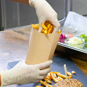 Caja de cartón kraft para patatas fritas 190 g