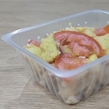 Bandeja de plástico translúcida 375 ml