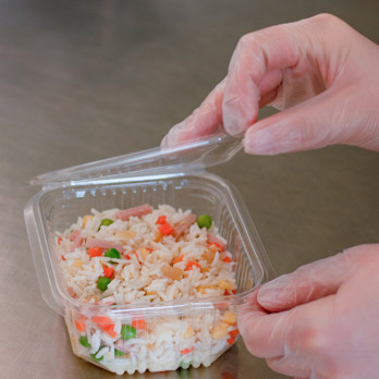 Bandeja PET con tapa contigua 500 ml