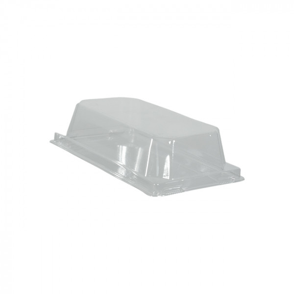 Tapa de PET para bandeja de cartón kraft de 230 ml