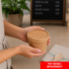 Tapa para olla sopera en envase alimentario de cartón kraft Thouy