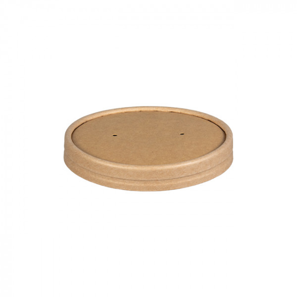 Tapa de cartón kraft para ollas soperas de 12 Oz y 16 Oz