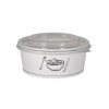 Cuenco de cartón blanco decorado con tapa de PET de 750 ml - Colección de moda