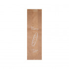 Bolsa tradicional x 1 de papel kraft decorado, 9 + 5 x 34 cm - Colección natural