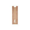 Bolsa de papel kraft decorada para sándwiches con ventana, 10 + 6 x 32 cm - Colección Natural