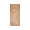 2 bolsas tradicionales de papel kraft decorado, 14 + 6 x 34 cm - Colección Natural