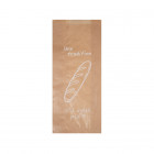2 bolsas tradicionales de papel kraft decorado, 14 + 6 x 34 cm - Colección Natural
