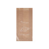 Bolsita de papel kraft decorado para 1-2 bollos, 12 + 5 x 25 cm - Colección Natural