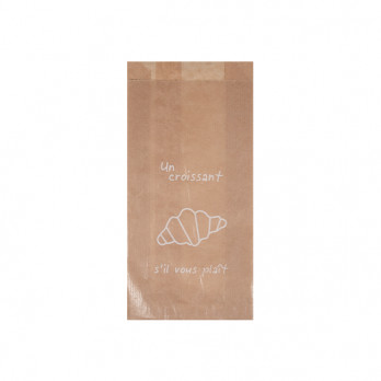 Bolsita de papel kraft decorado para 1-2 bollos, 12 + 5 x 25 cm - Colección Natural