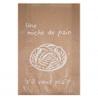 Bolsa de papel kraft decorada para panes especiales, 24 + 7 x 36 cm - Colección Natural