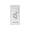 Bolsita de papel blanco decorada para 1-2 bollos, 12 + 5 x 25 cm - Colección de moda