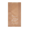 Bolsa de papel kraft decorado para 3-4 bollos, 14 + 6 x 28 cm - Colección Natural