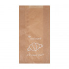 Bolsa de papel kraft decorado para 3-4 bollos, 14 + 6 x 28 cm - Colección Natural