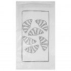 Bolsa de papel blanco decorado para 5-6 bollos, 19 + 6 x 34 cm - Colección de moda