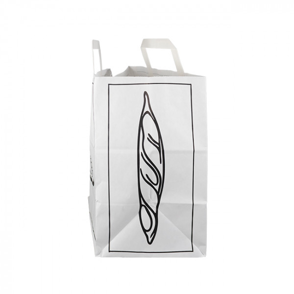 Bolsa de papel con asas para panaderías