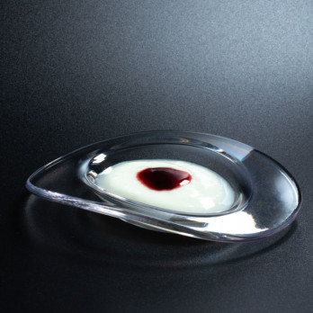 Verrine con placa elíptica transparente - Gama de lujo