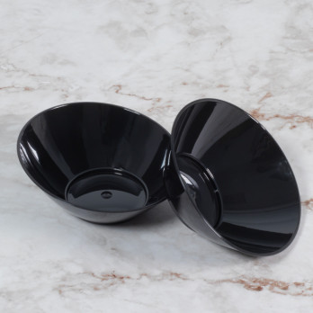 Tarro oval de cristal negro reutilizable 8 cL