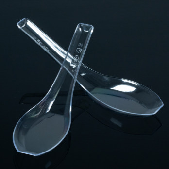 Cuchara china transparente reutilizable de 1,5 cL