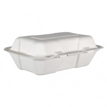 Fiambrera rectangular de fibra vegetal 1000 ml