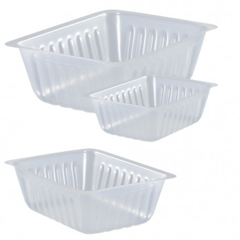 Bandejas de plástico translúcidas