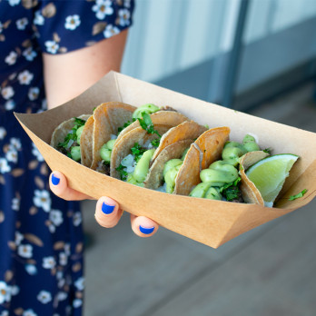 Bandejas de cartón kraft marrón