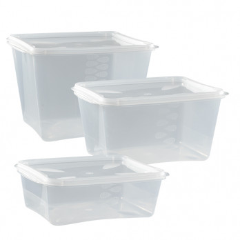 Cajas de PP reutilizables con tapas separadas