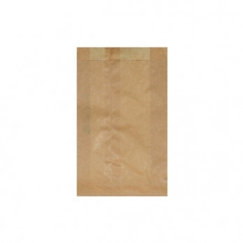 Bolsa de papel kraft 1-2 pasteles 12 + 5 x 25 cm