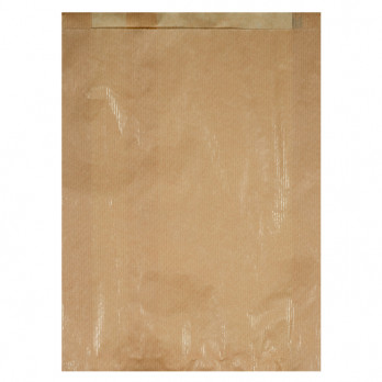 Bolsa de papel kraft para alimentos 25 + 7 x 34 cm
