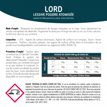 Detergente en polvo Lord, 20 kg