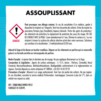 Suavizante concentrado microencapsulado Azur en dosis de 50 ml