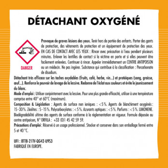Quitamanchas en polvo oxigenado en dosis de 40 g