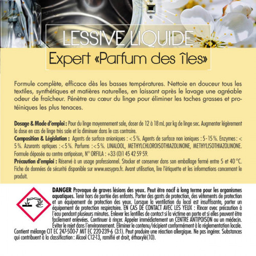 Detergente líquido Expert Parfum des îles 20 L