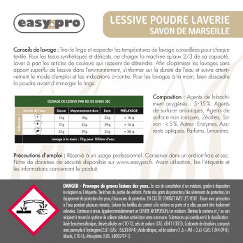 Detergente en polvo Jabón de Marsella. Saco de 12 kg