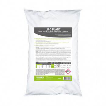 Detergente en polvo desinfectante Lipo Blanc. Saco de 20 kg