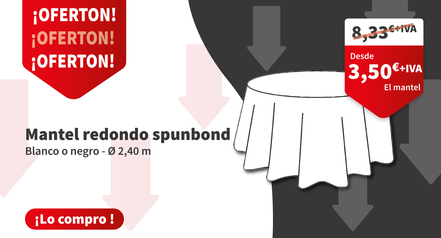 Manteles redondos sunbond baratos