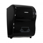Dispensador automático para bobina de papel secamanos. Con autocorte - Plástico ABS negro