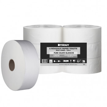 Papel higiénico 2 capas - Celulosa pura - Maxi jumbo 250 m
