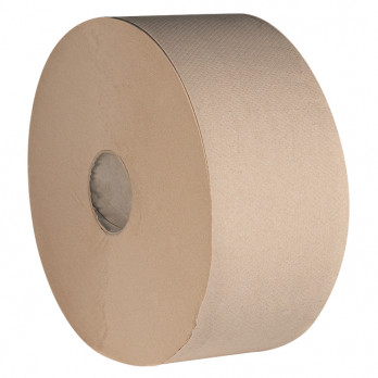 Papel higiénico de 2 capas - Celulosa reciclada Kraft Habana - Rollos de 134 m - Dispensador hoja a hoja