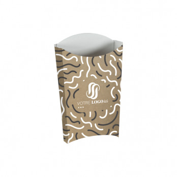 Caja para patatas fritas personalizada en cartón kraft de 190 g - Impresión en hasta 4 colores