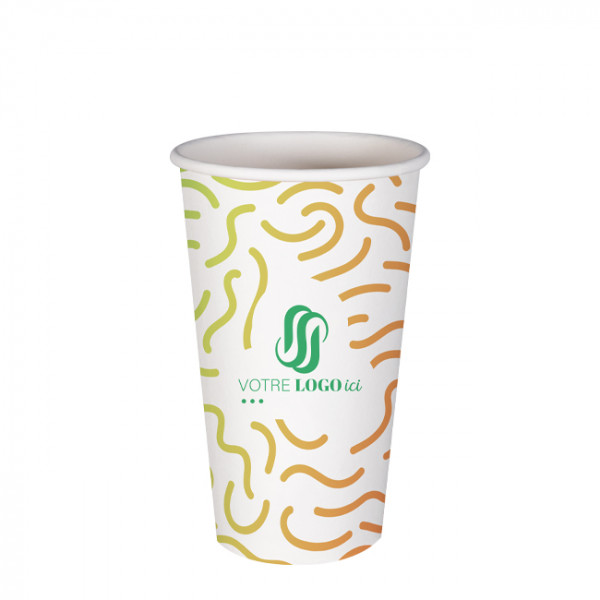 Vaso 16 Oz 100% cartón 0% plástico personalizado - Impresión a color ilimitada