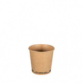 Vaso 100% cartón kraft 0% plástico 4 Oz