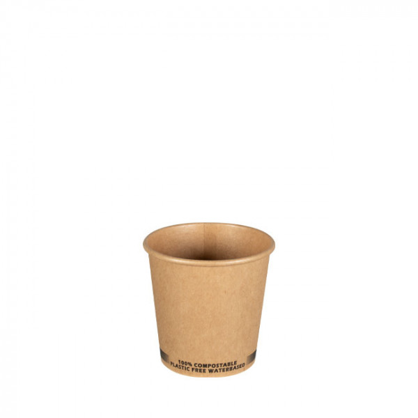 Vaso 100% cartón kraft 0% plástico 4 Oz