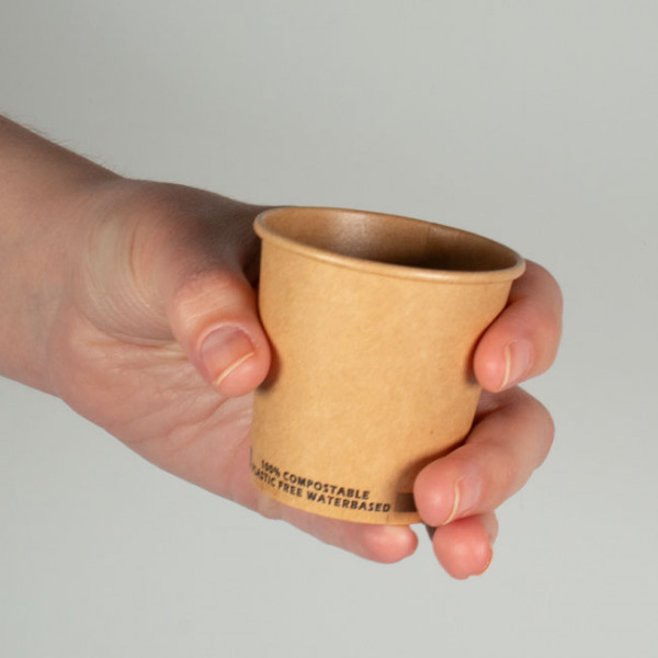 Vaso de papel kraft 12 cL 10 cL para espresso