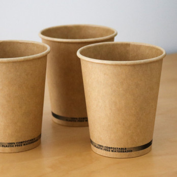 Vaso de cartón 100% kraft 0% plástico 8 Oz