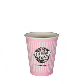 Vaso de 8 Oz 100% cartón 0% plástico personalizado - Impresión a color ilimitada