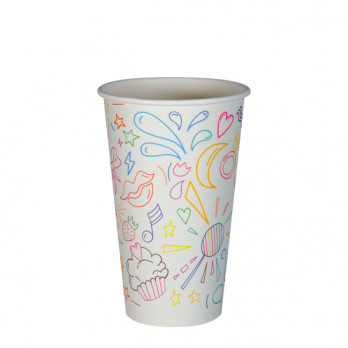 Vaso de 16 Oz 100% cartón 0% plástico personalizado - Impresión a color ilimitada
