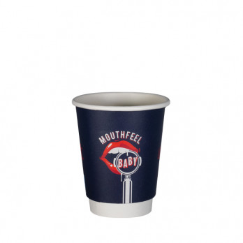 Vaso de papel personalizado de doble pared de 8 oz - Impresión en color ilimitada