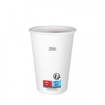 Vaso de papel blanco 12 Oz