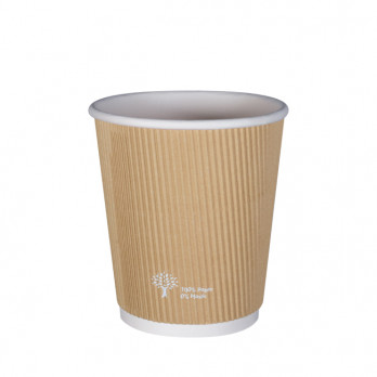Vaso de triple pared 100% cartón kraft 0% plástico 12 Oz