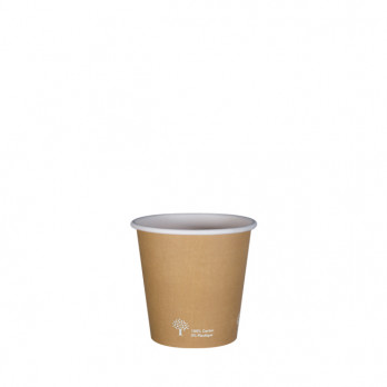 Vaso 100% cartón kraft 0% plástico 4 Oz